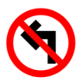 Señal de trafico indicando prohibido girar a la izquierda
