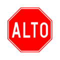 Señal de tráfico para alto